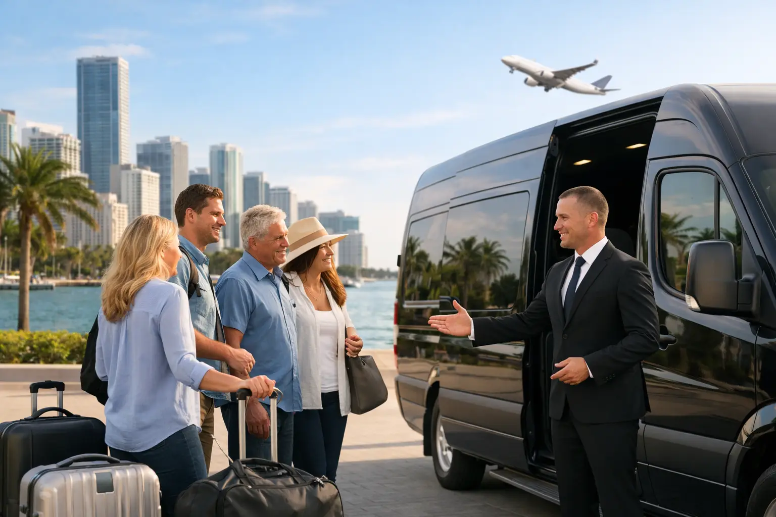Cómo reservar traslados para grupos en Miami
